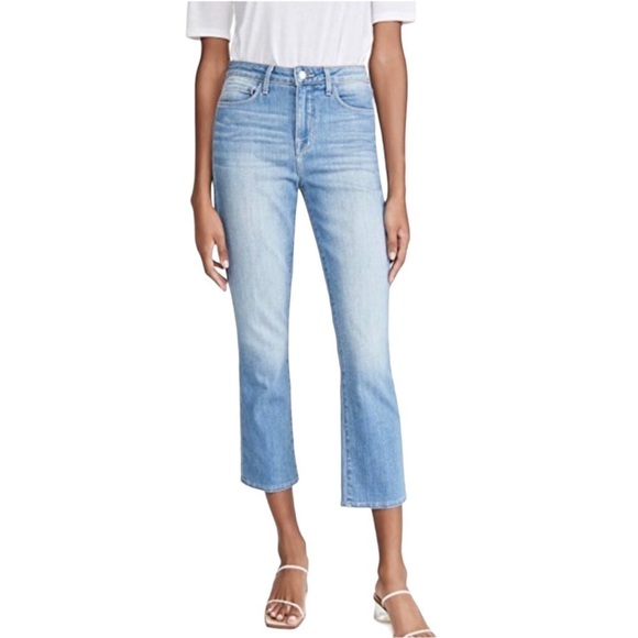 L’AGENCE Nadia High‎ Rise Crop Straight Leg Jeans, Size 24 FLAWED Project Ready! - Picture 4 of 10
